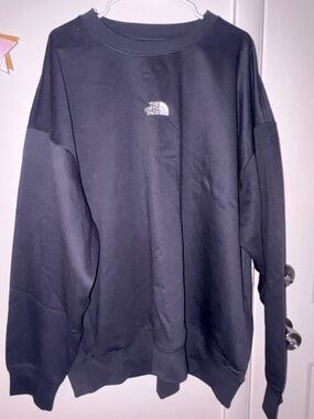 The North Face Women’s Black Crewneck Sweatshirt with White Logo